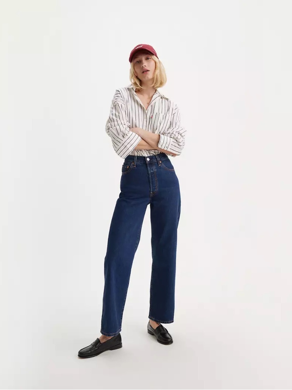 Levi's Women's Straight Leg Jeans in Dark Blue